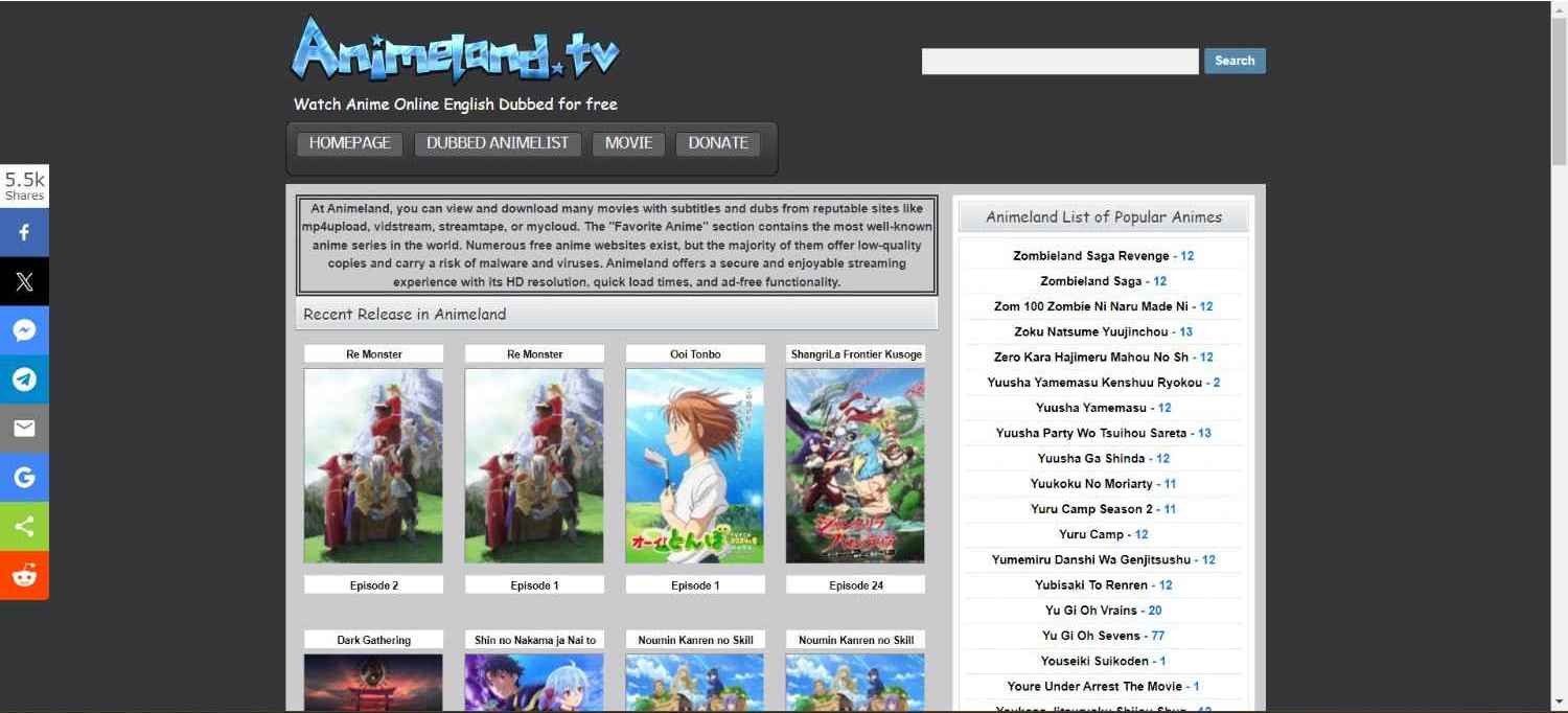 website like kisscartoon animeland