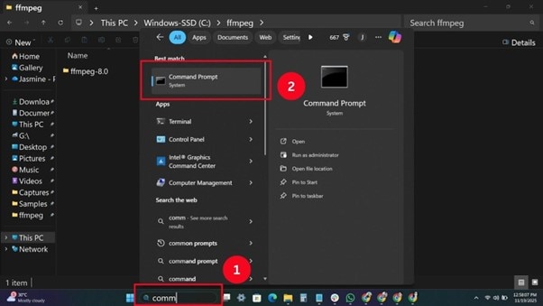 ffmpeg command prompt
