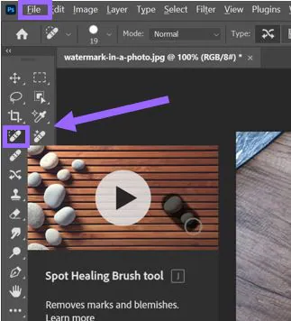 healing brush in photoshop