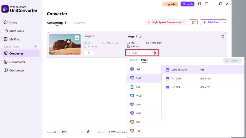wondershare uniconverter output customizations