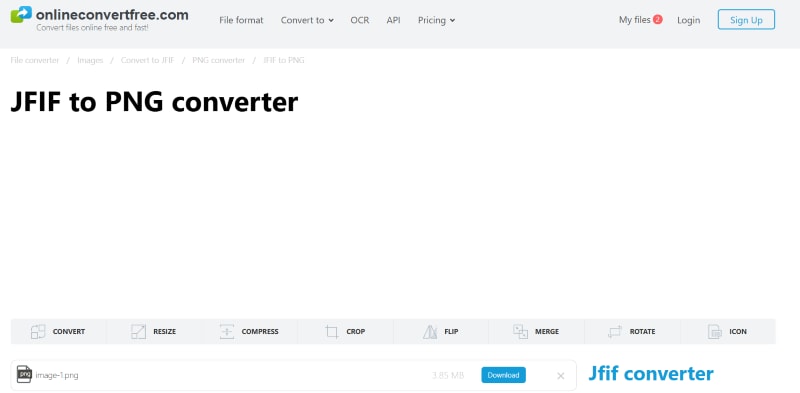 complete jfif to png conversion