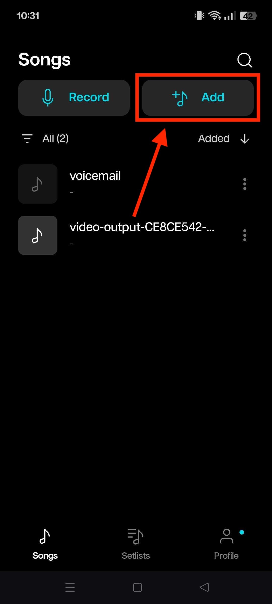 moises add file
