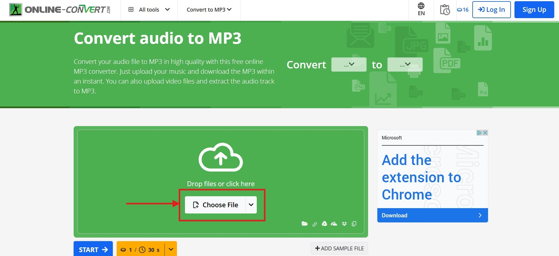 online convert select cda file for conversion
