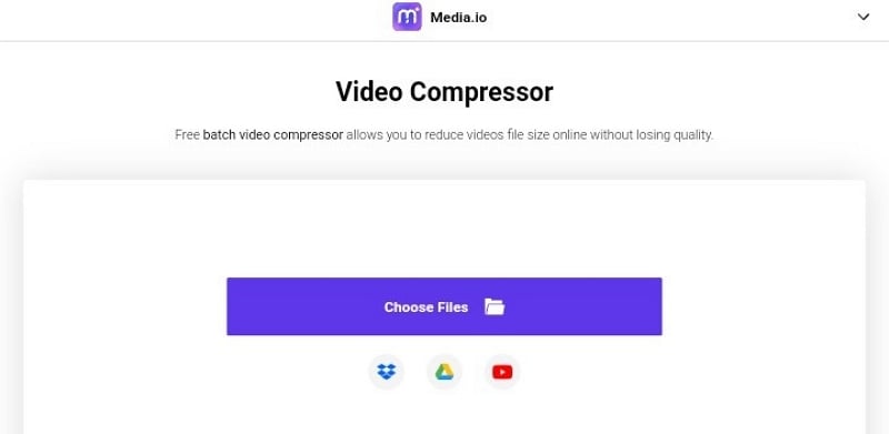 online video compressor - media.io