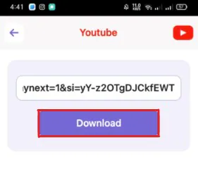 paste link and save youtube video y2mate