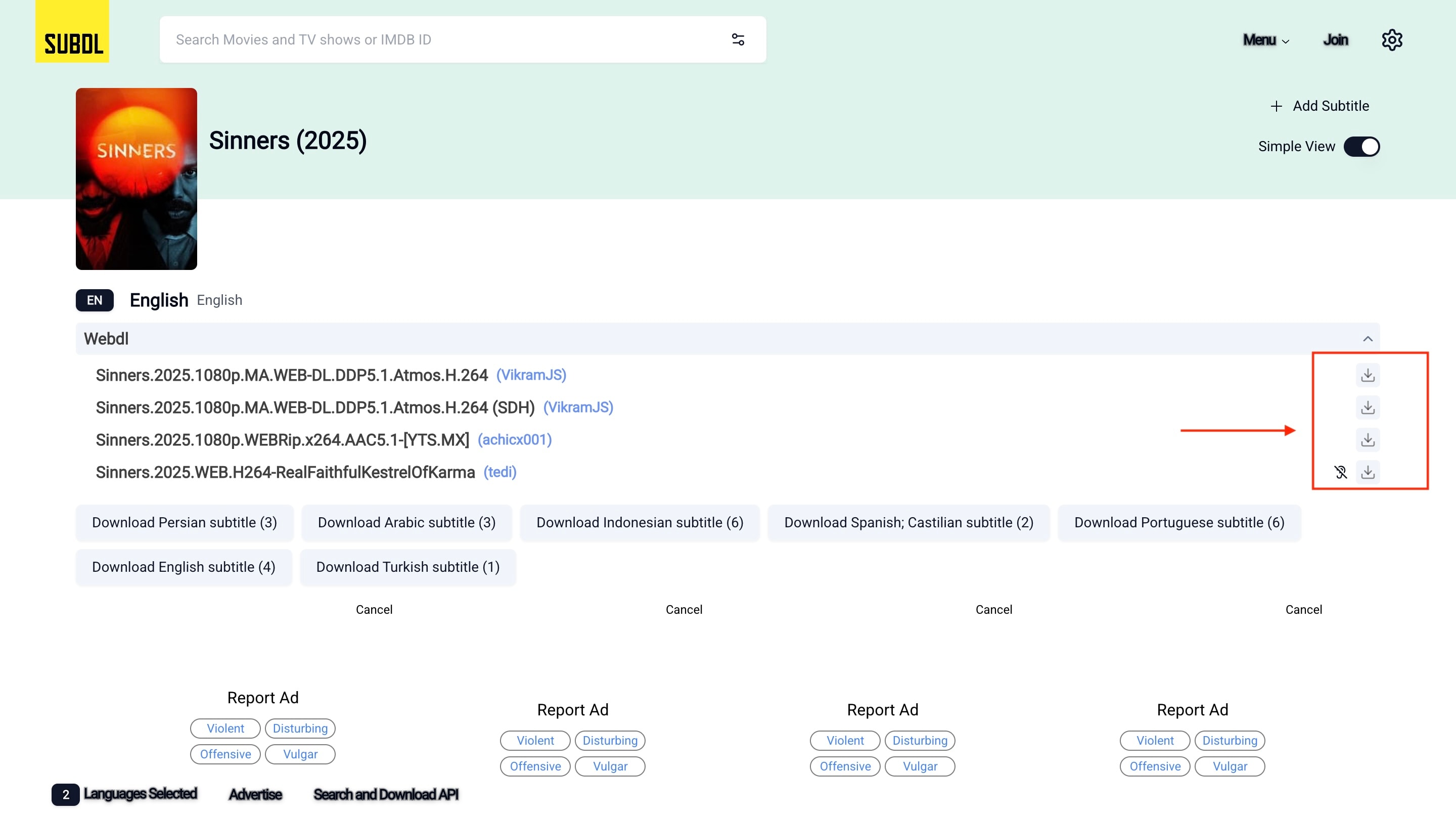 subdl download subtitle