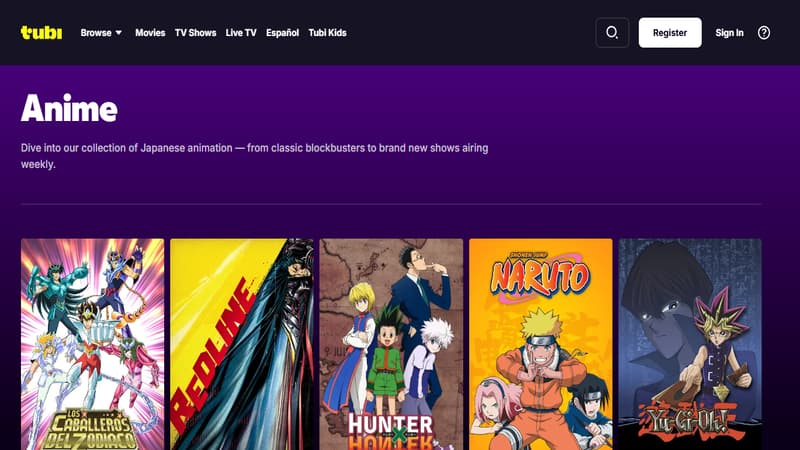 best dubbed anime movies on tubitv