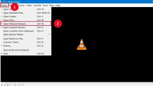 open network stream vlc