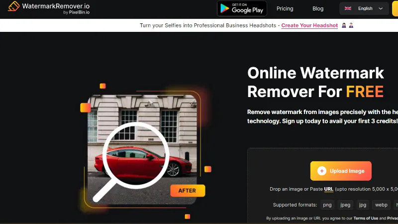 watermark remover io page