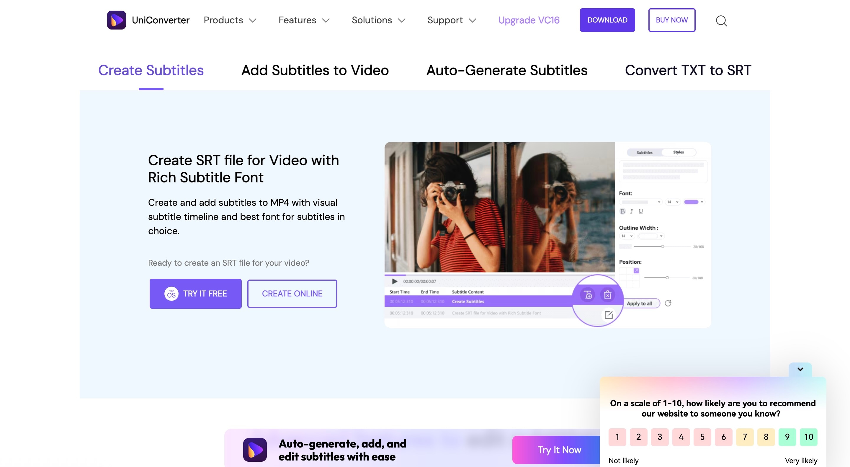 wondershare uniconverter auto subtitle generator