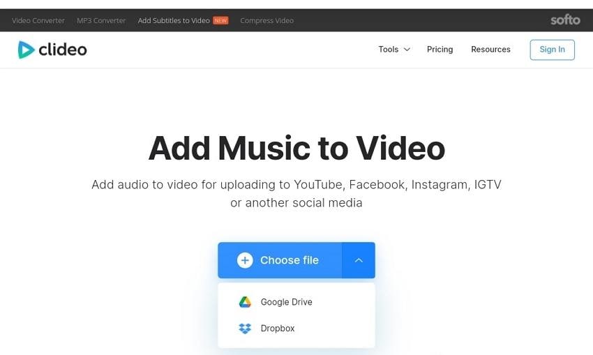 Musik zu Video online hinzufügen Konverter