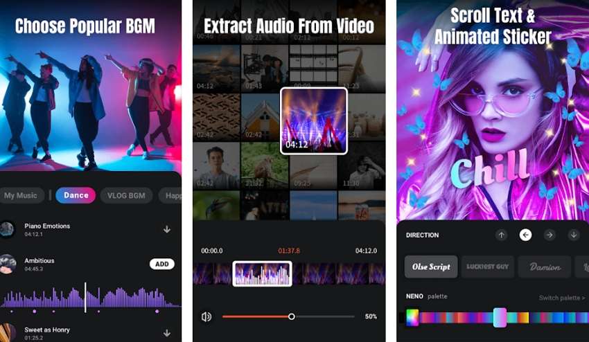 add music to video android