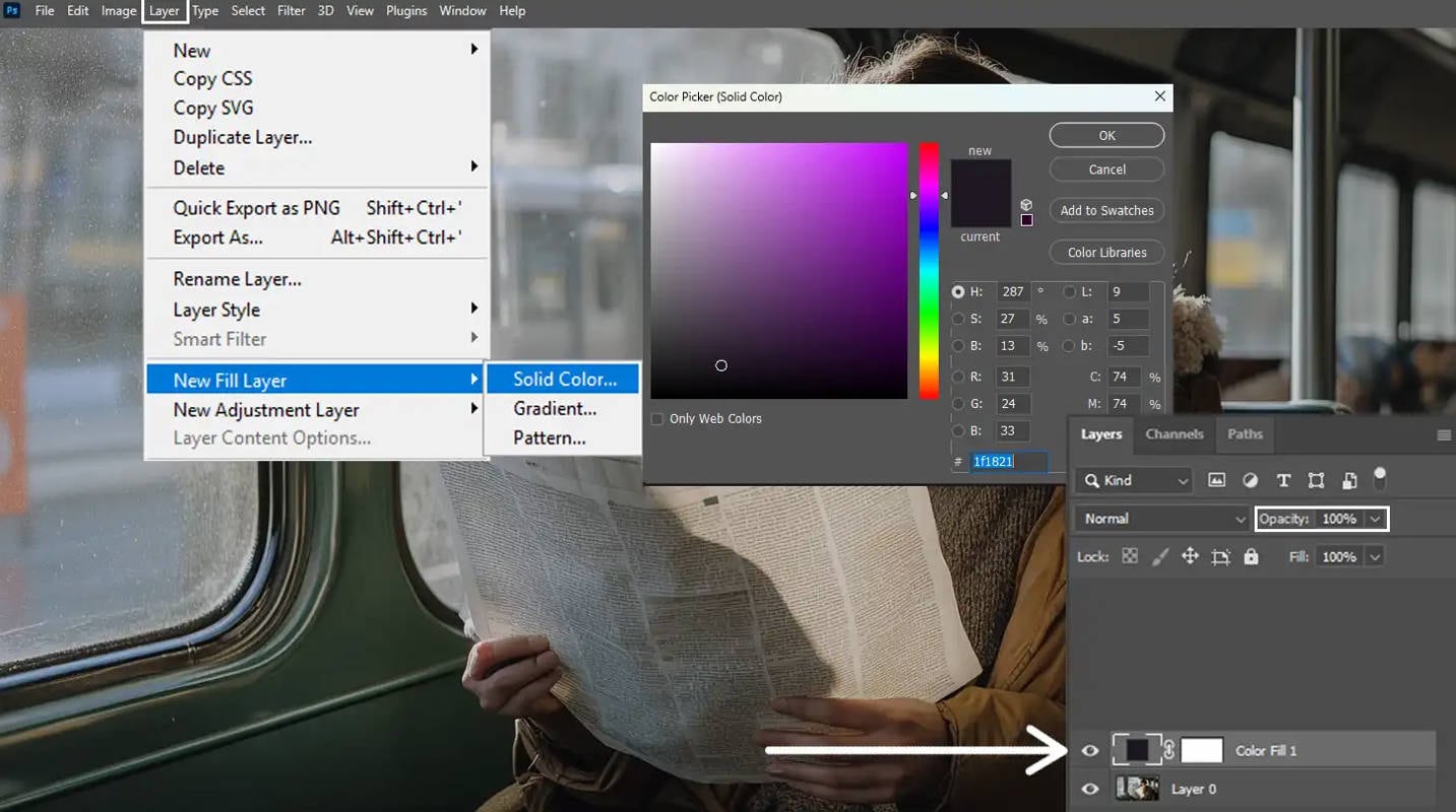 Add a Solid Color Layer
