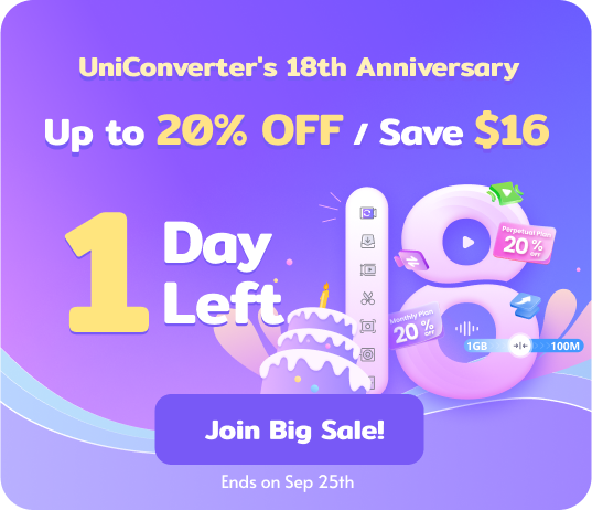 uniconverter 18th anniversary