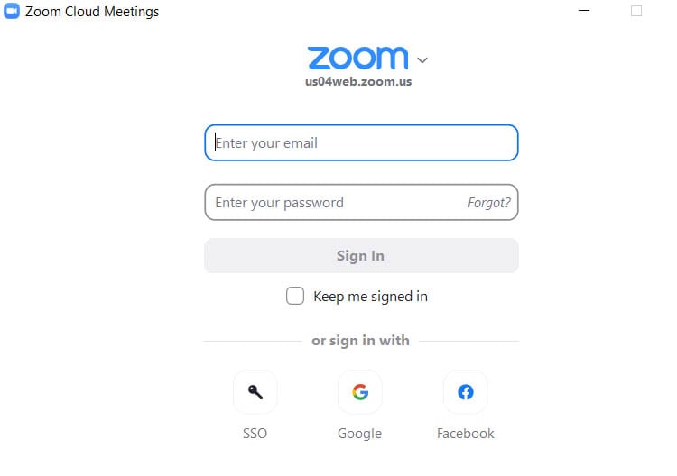 sign in to your zoom account