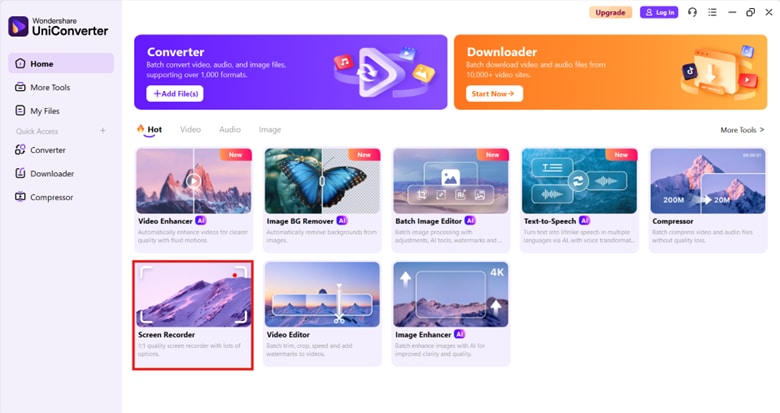launch uniconverter camera recorder