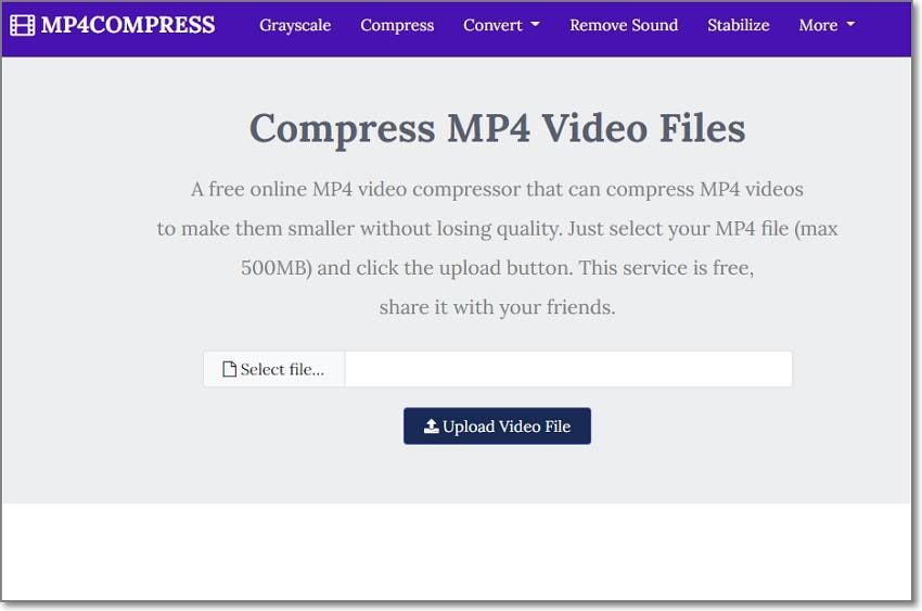 Videodateien online kostenlos von mehr als 1 GB auf MB komprimieren
