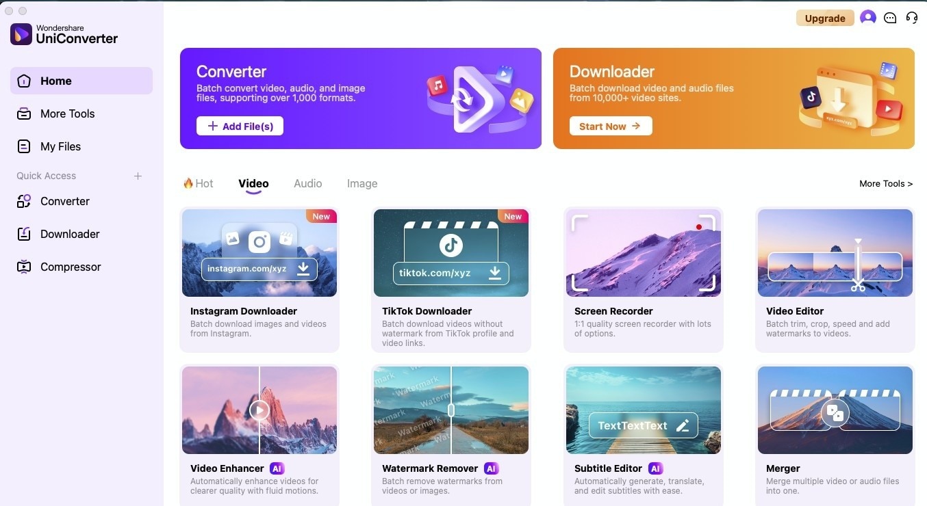wondershare uniconverter add files