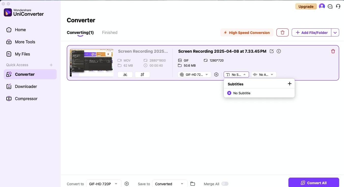 wondershare uniconverter convert all