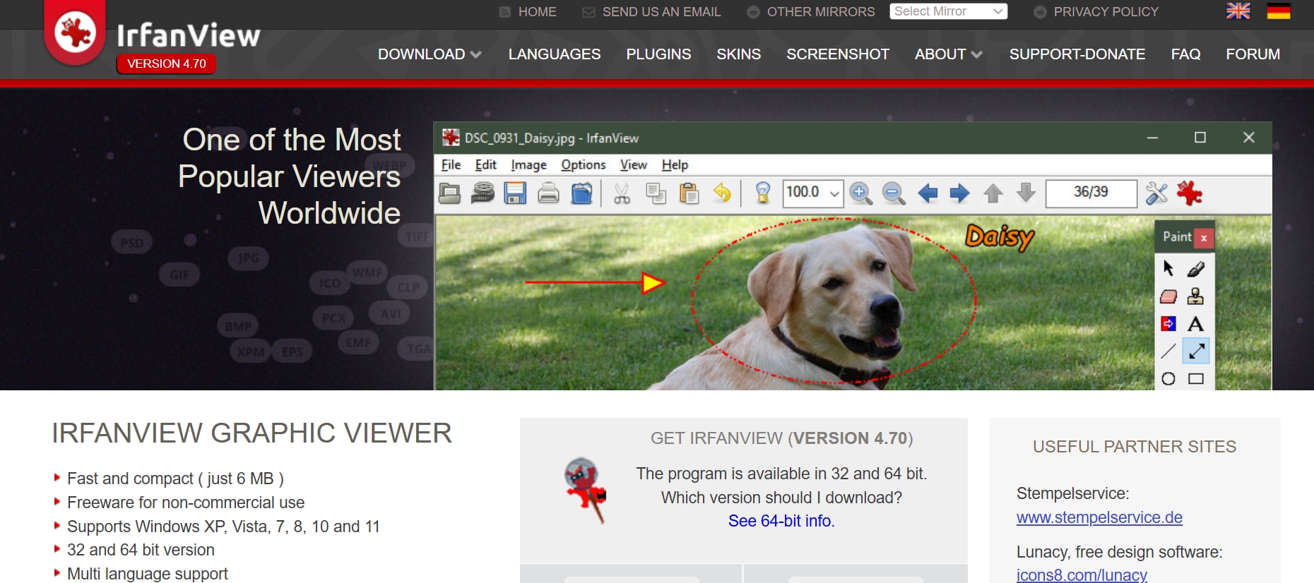 irfanview homepage