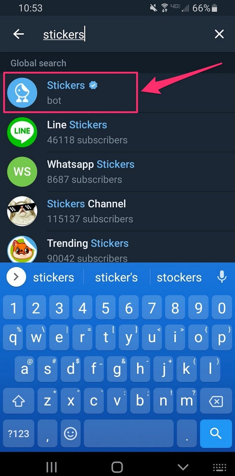 launch the stickers bot