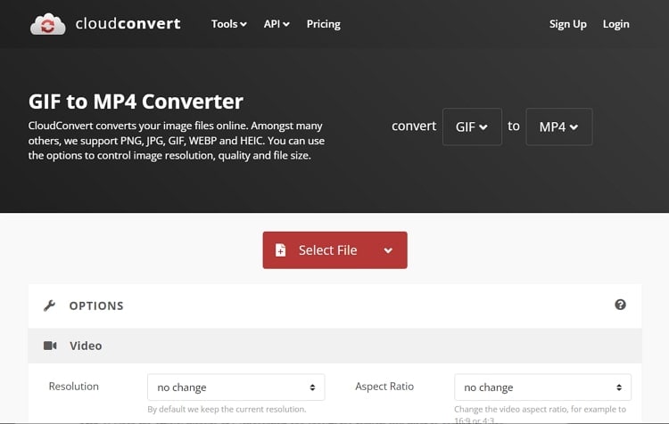 cloudconvert gif to video converter