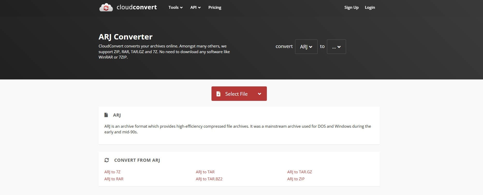 cloud convert homepage