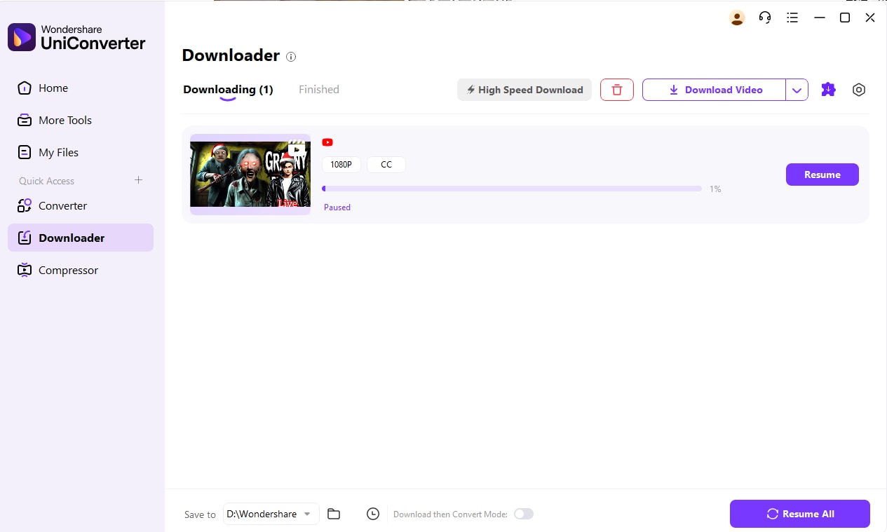 wait for analysis and download