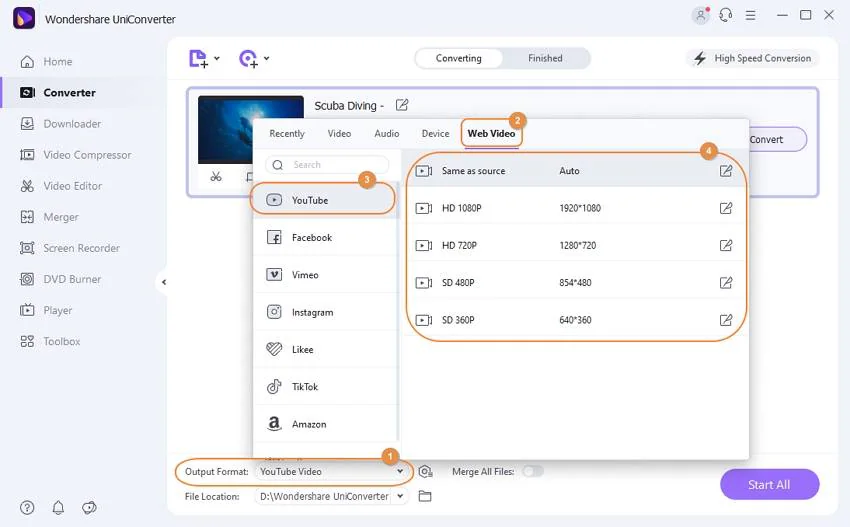 select output format