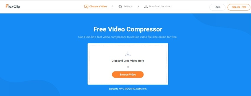 flexclip online whatsapp video compressor