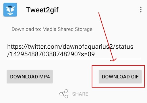 click on download gif button