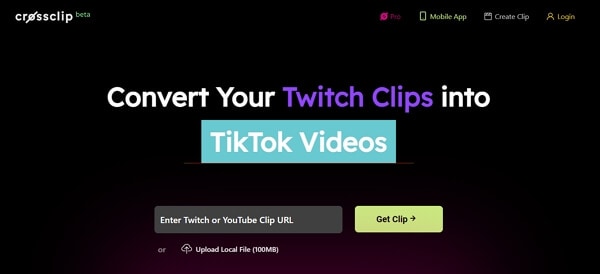 Crop Video for TikTok with Crossclip