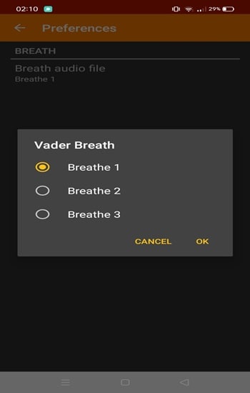 Vader Breath Étape 3