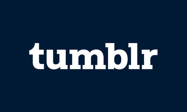 tumblr logo with blue background