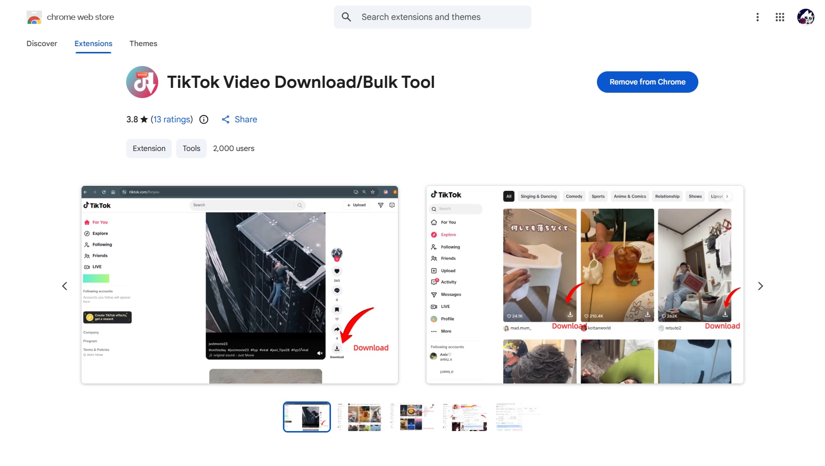 tiktok downloader chrome extension
