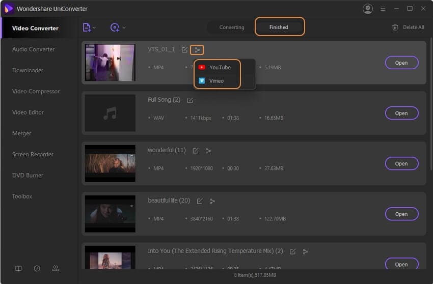 upload dvd to vimeo easily by uniconverter
