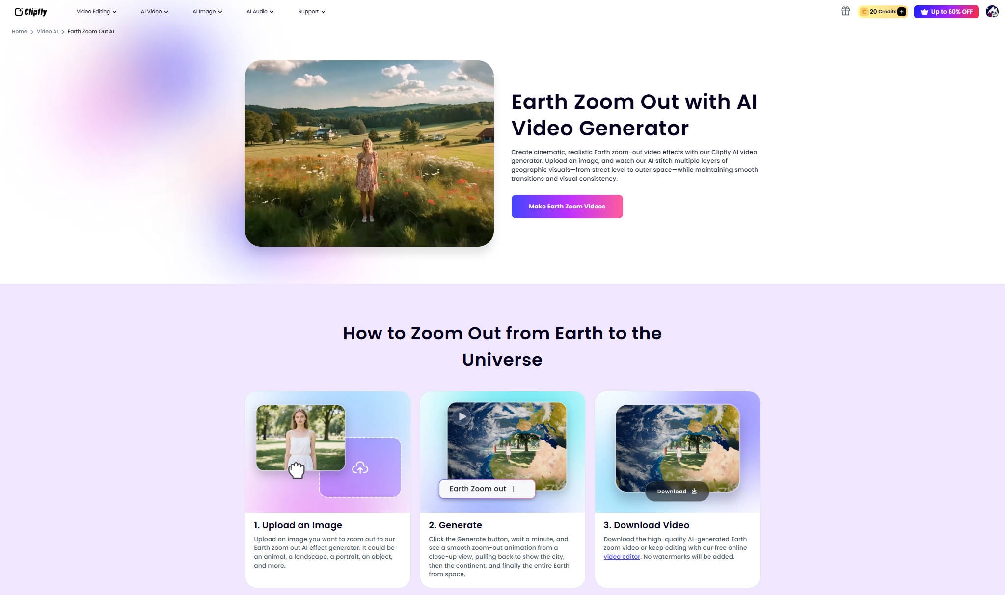 open clipfly feature page