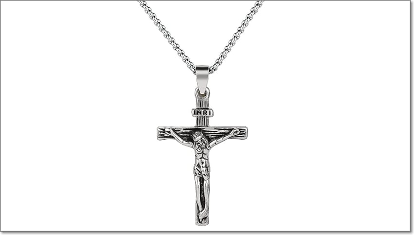 easter gift Silver Jesus crucifix
