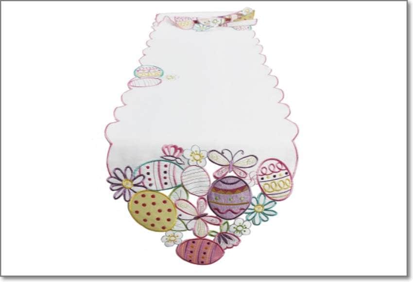 Easter-themed table linens