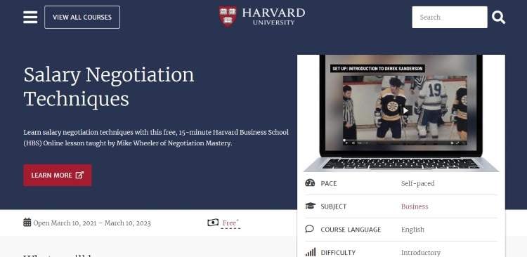 cours vidéo gratuits en ligne à Harvard
