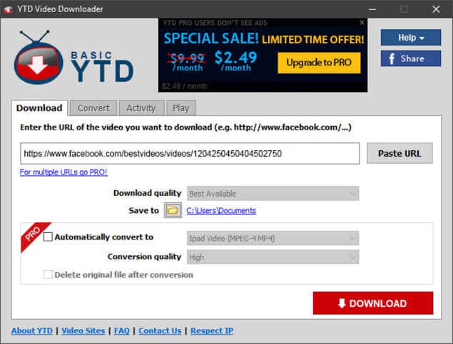 4K Sample Videos downloader - YTD Video Downloader