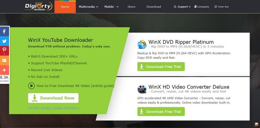 Downloader di video 4k - WinX YouTube Downloader