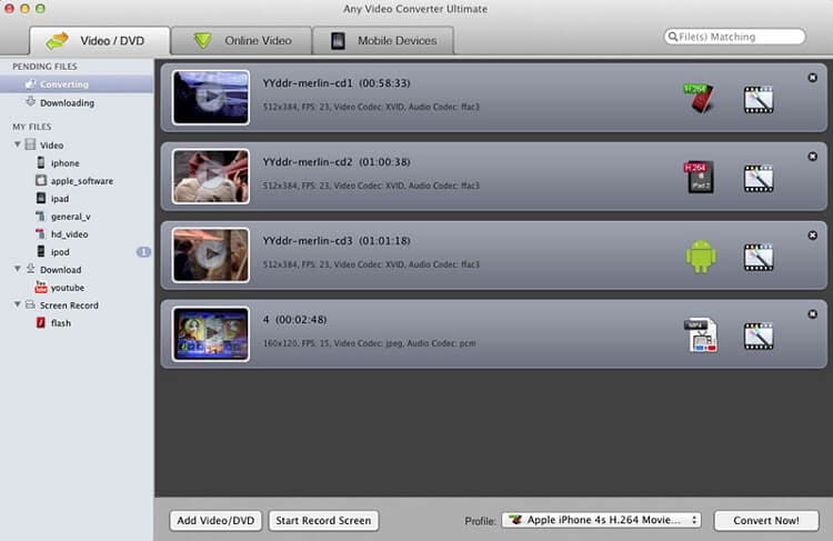 Convertitore MTS Mac - Qualsiasi convertitore video
