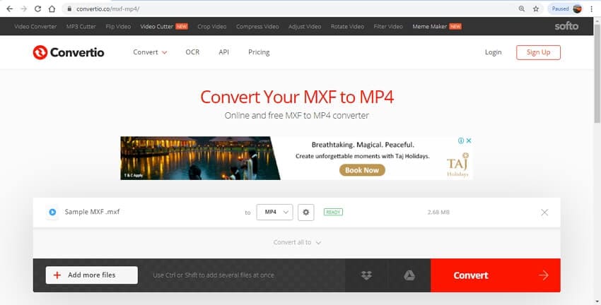 mxf to mp4 online - Convertio