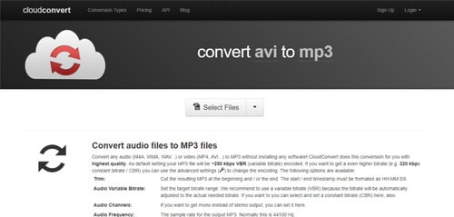online avi to mp3 converter-cloudconvert