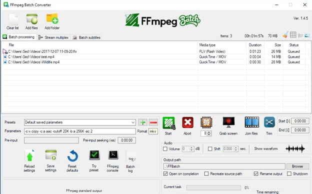 convert AVI to MPEG by FFmpeg