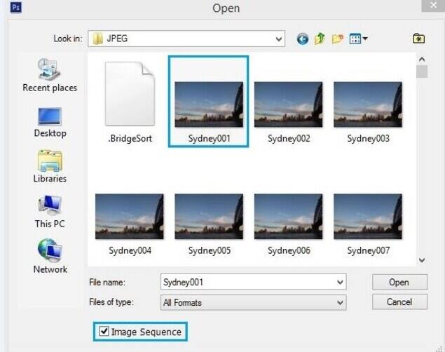 open Photoshop and add images