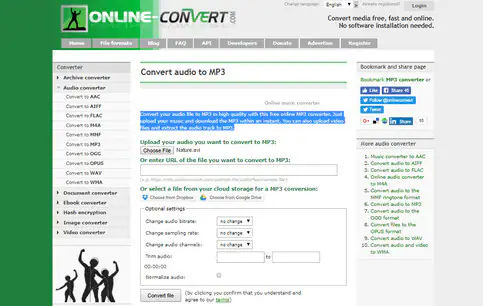 converter avi para mp3 online - online convert