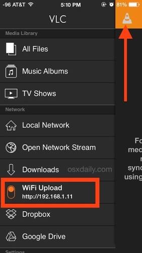 Tnstall VLC on your iPhone