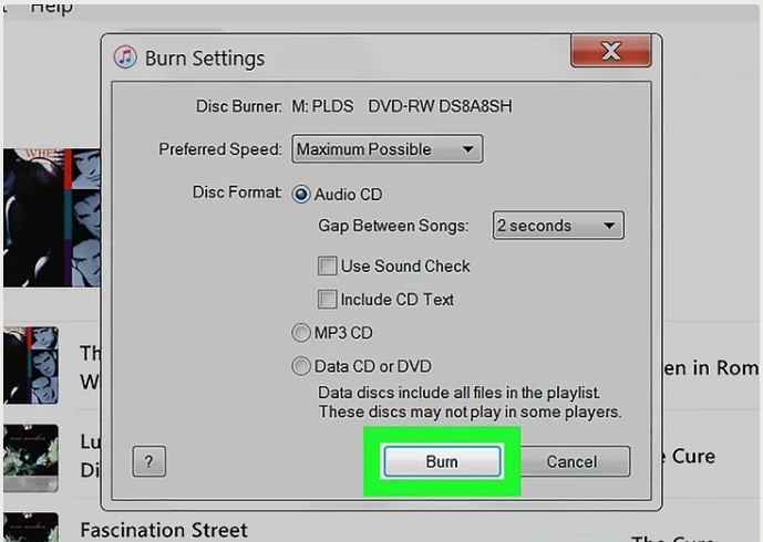 burn cd online windows 7